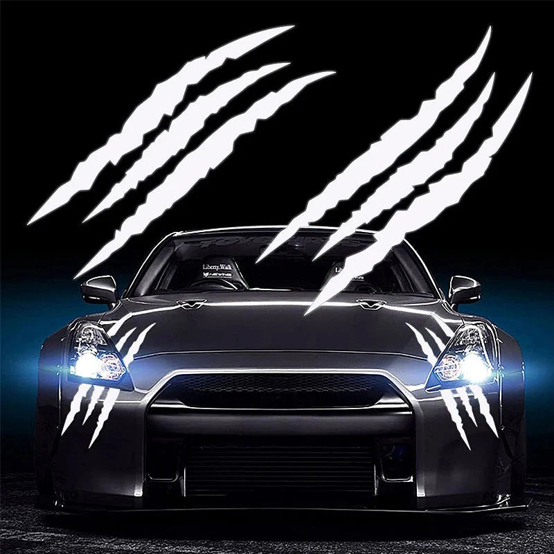 Car Stickers Ghost Claw Car Hood Vinyl Sticker Creative Modification Reflective Stickers Devil Paw Scratches Car Decoration Econic Blanks